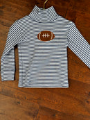 Little English Football Applique Turtleneck 3T