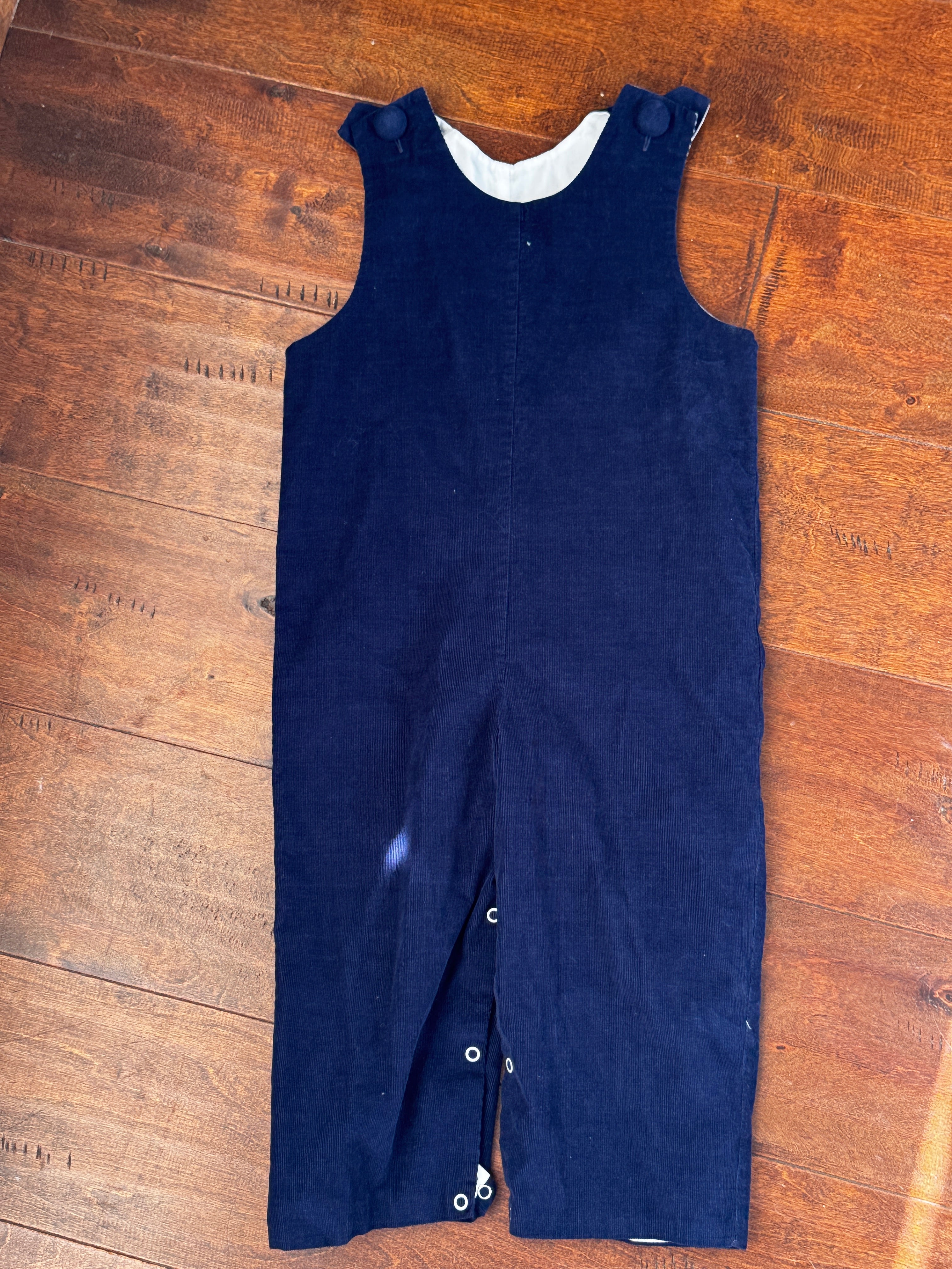 Castles and Crowns Navy Velvet Longall 4T