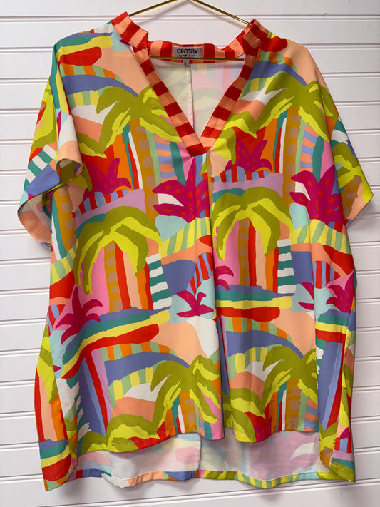 Crosby Tropical Print Blouse XL