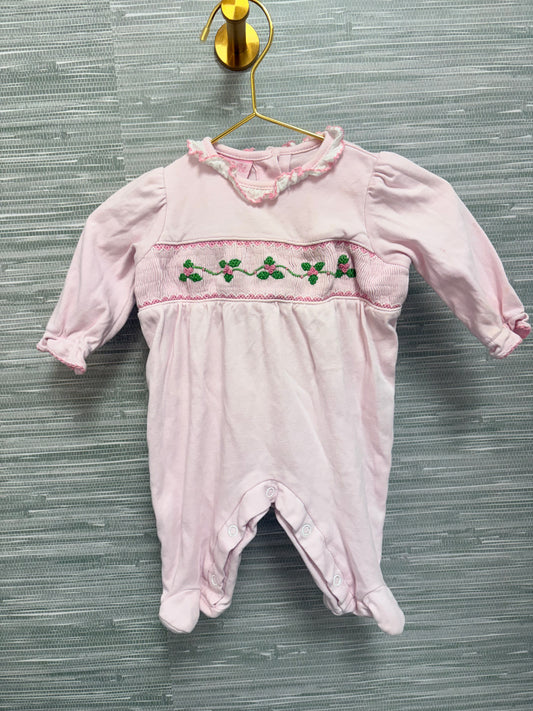 Petit Bebe Floral Smocked Ls 3M