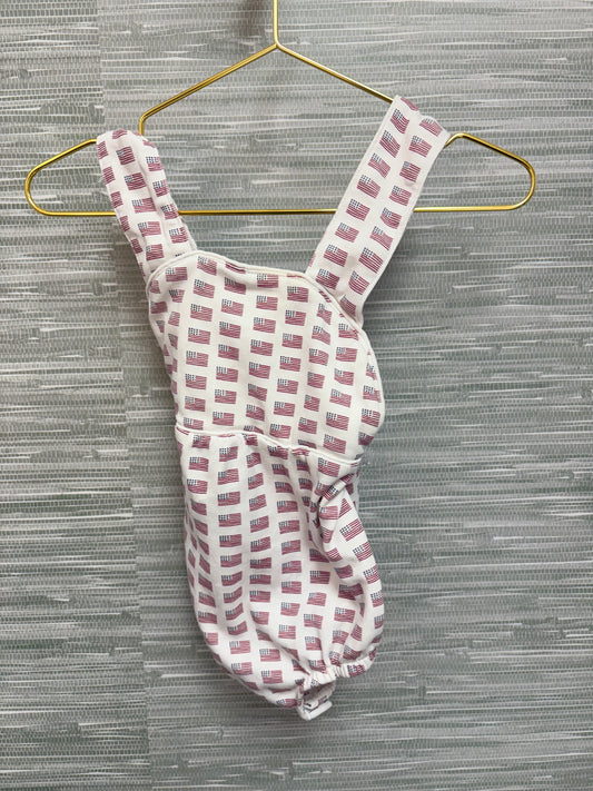 Lila & Hayes American Flag Bubble 3-6M