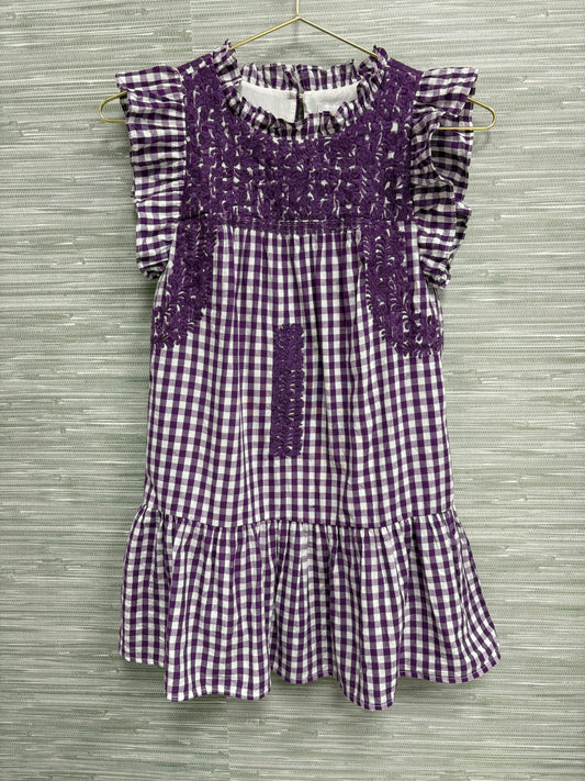 J Marie Purple Embroidered Dress 7