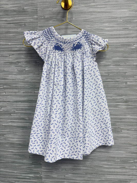 Crab Smocked Dress 12-18M