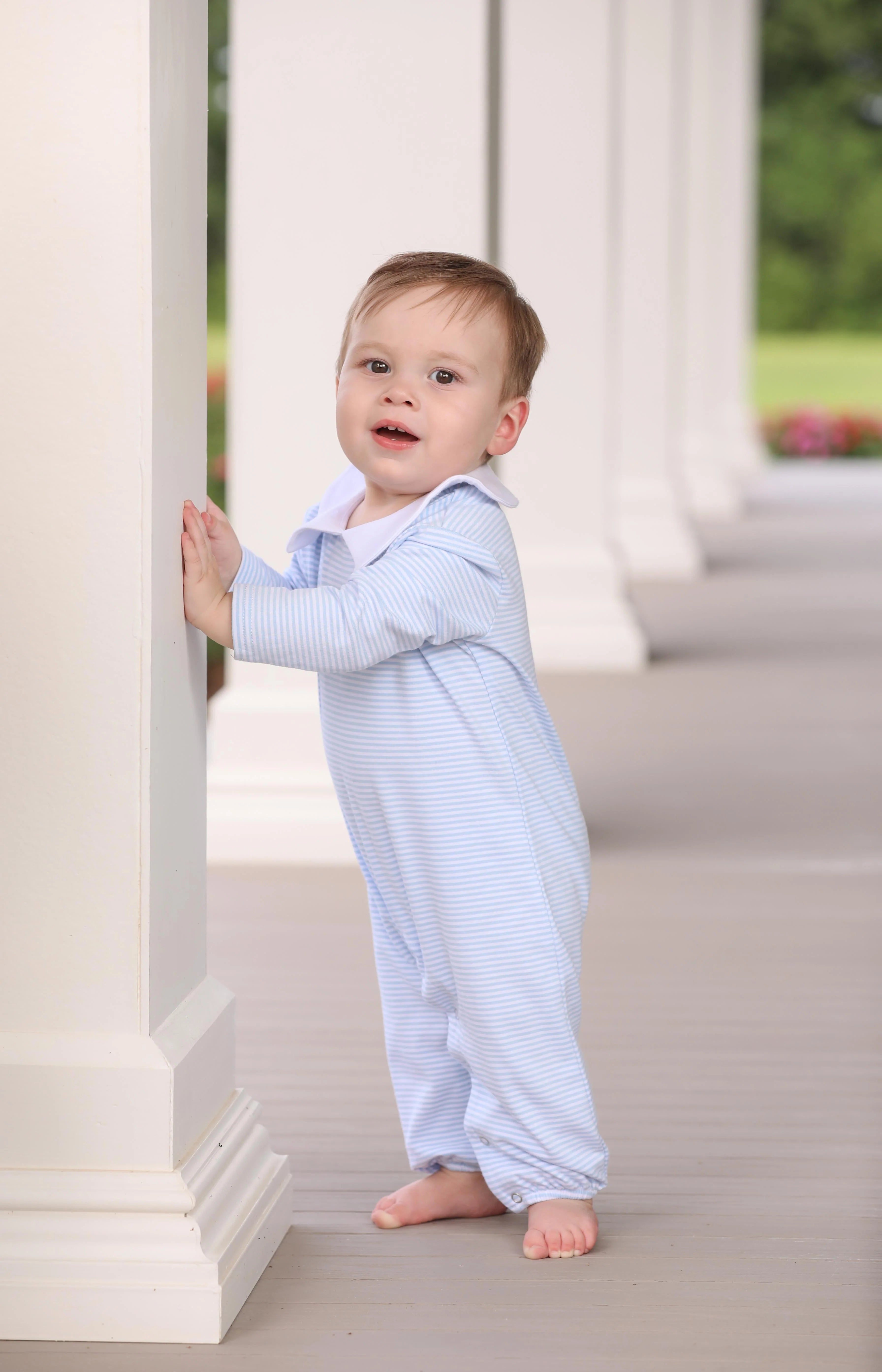 Trotter Street Blue Stripe Romper 3