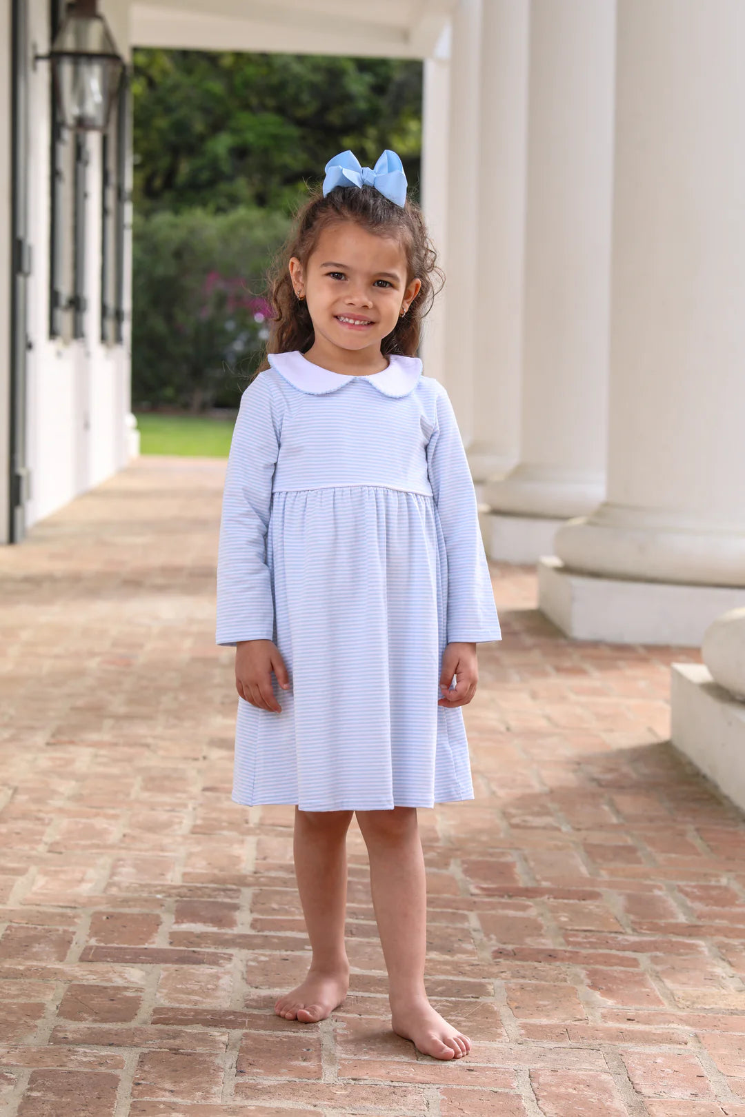 Trotter Street Blue Striped Dress 8