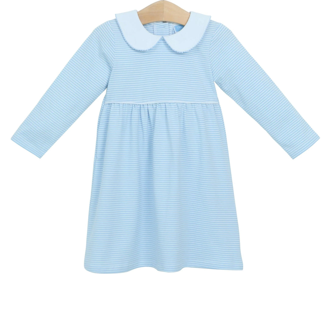 Trotter Street Blue Striped Dress 8