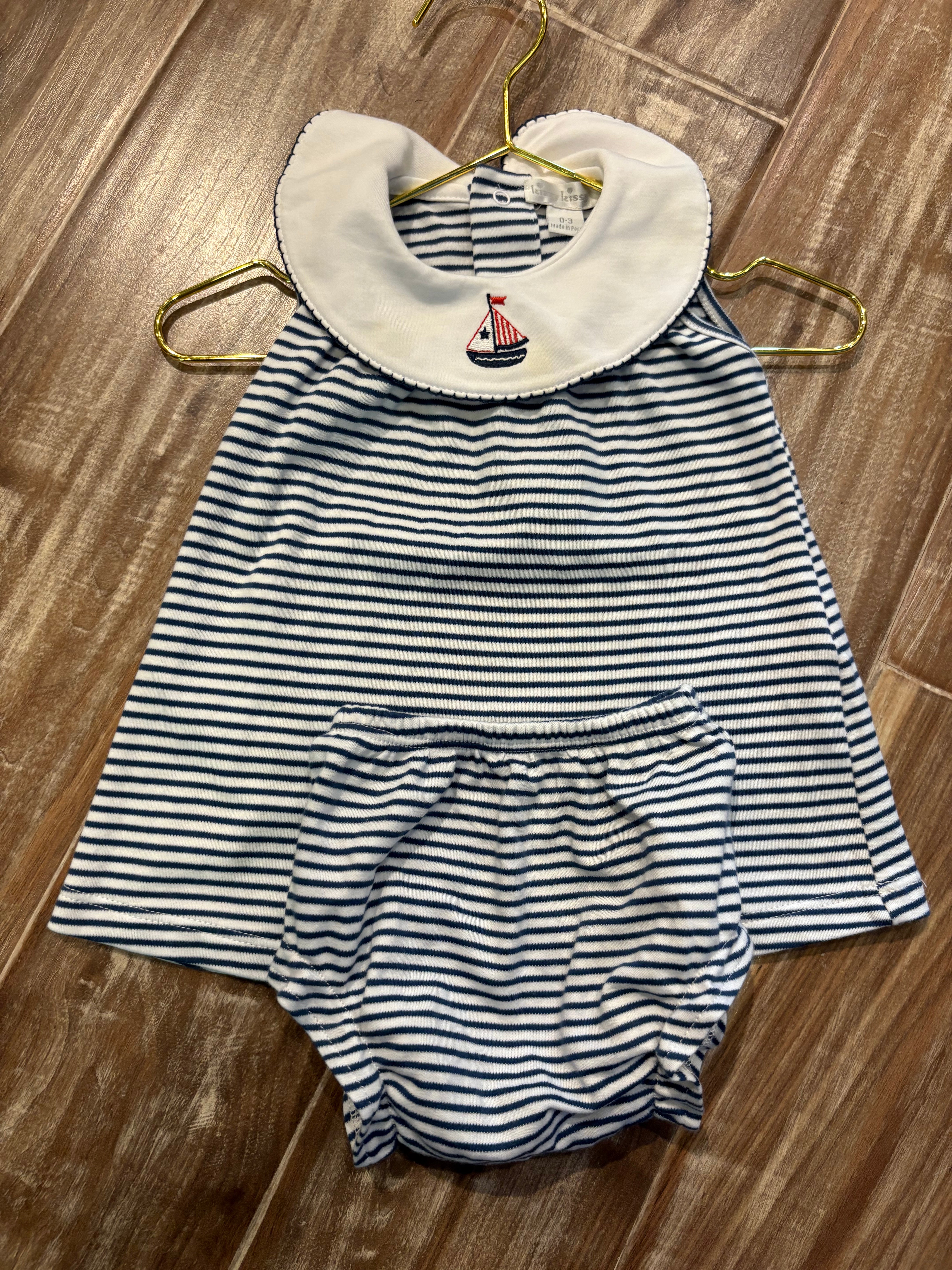 Kissy Kissy Sailboat two piece set 0-3M