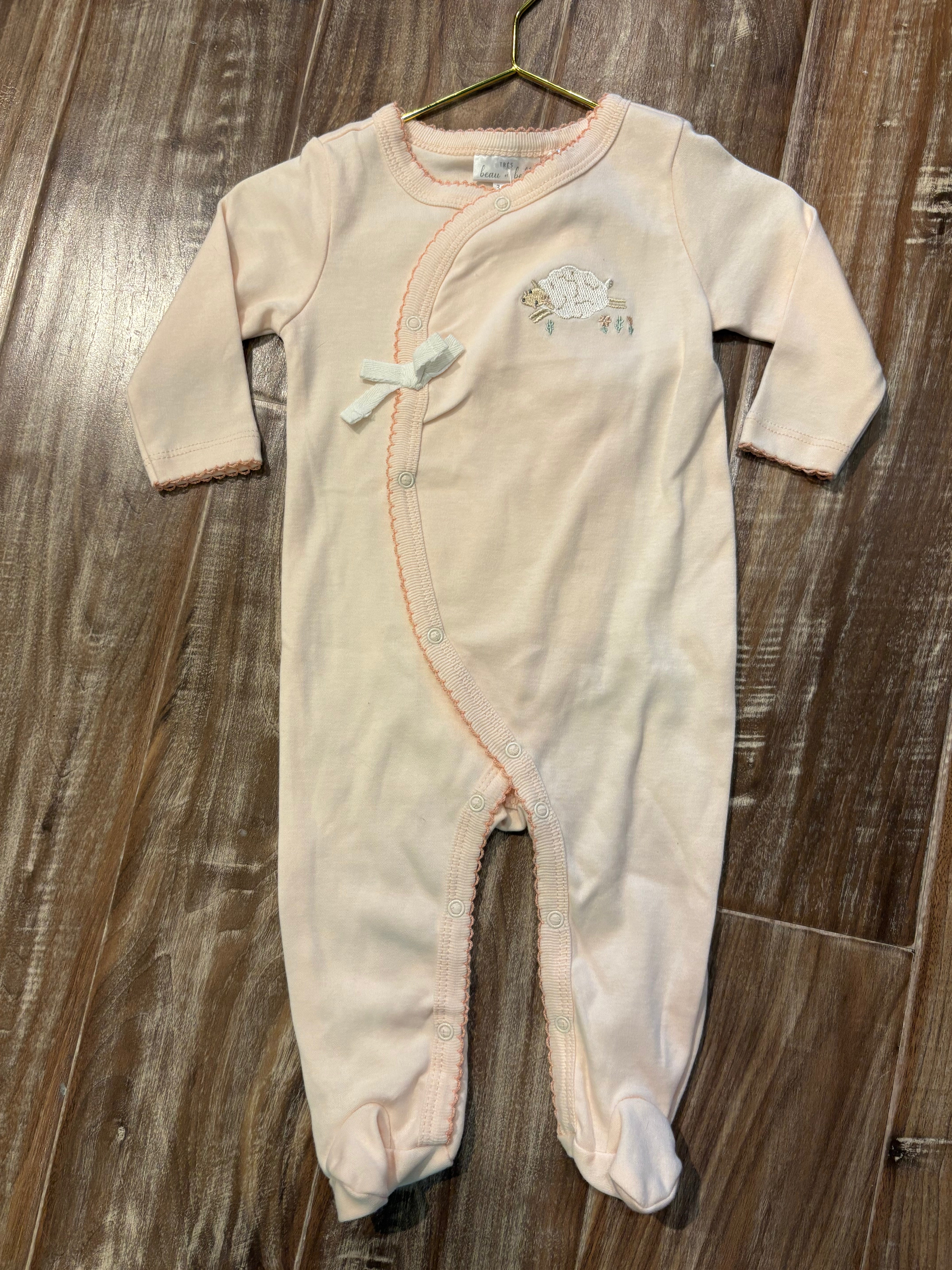 Tres Sheep Footie 3-6M