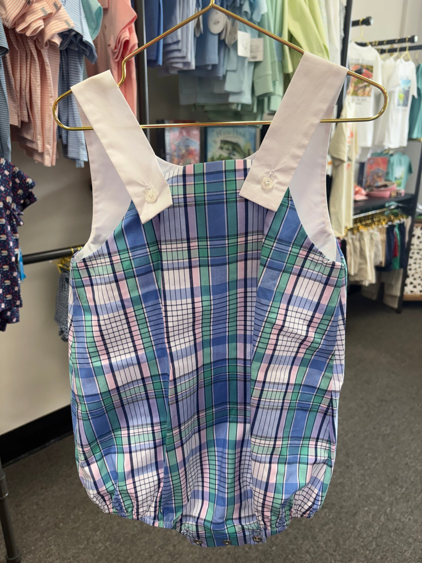 TBBC Sailboat Plaid Bubble 2T