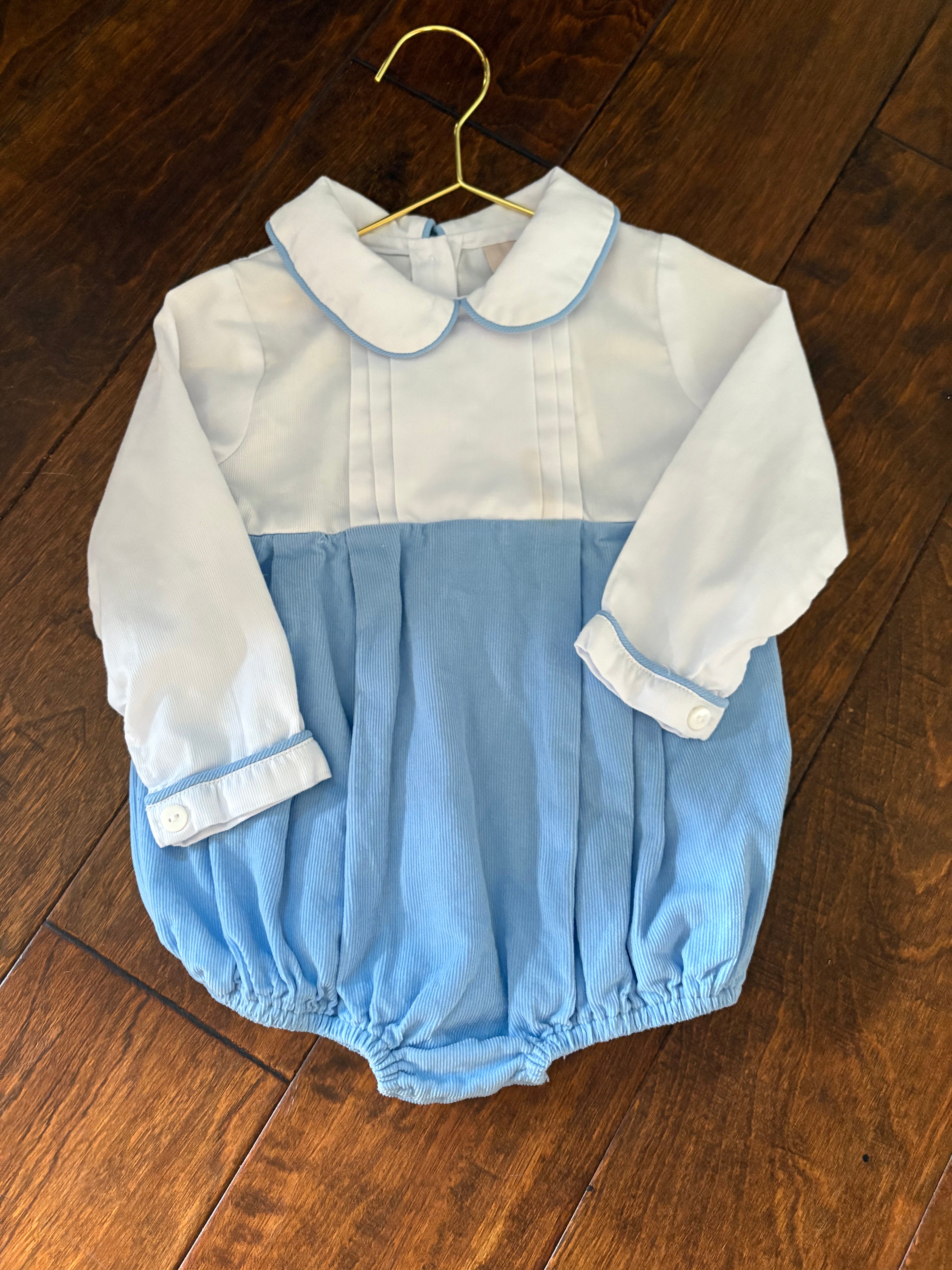 Smockingbird White and Blue LS Bubble 18m