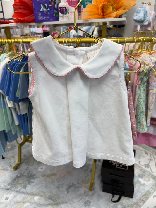 Stitchy Fish Pink Trim Swing Top 24M