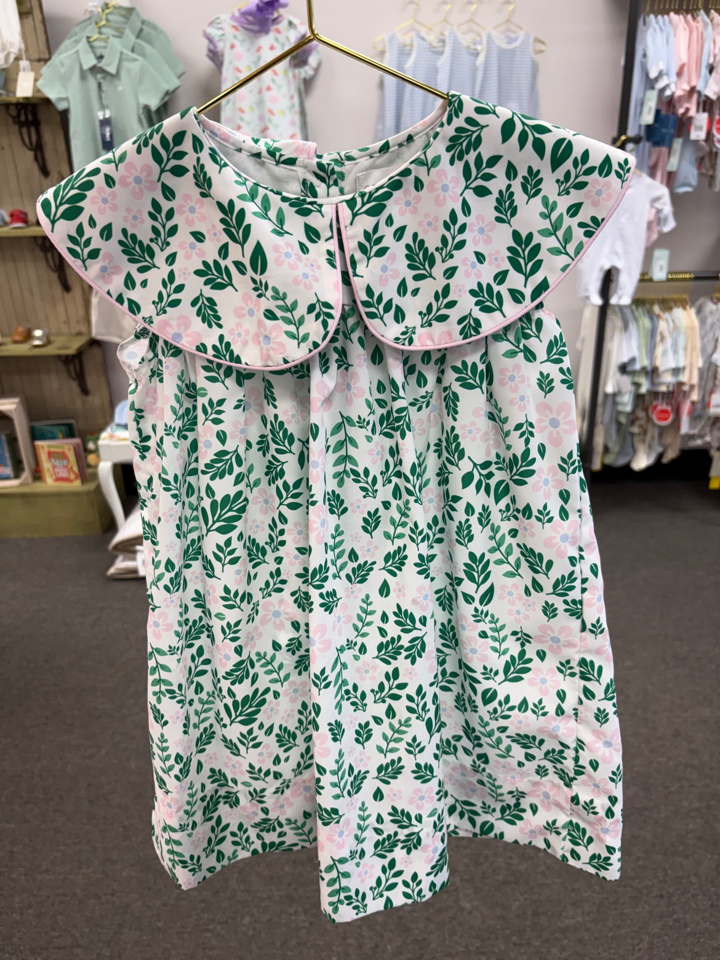 Cecil & Lou Floral Green and Pink Dress 3T