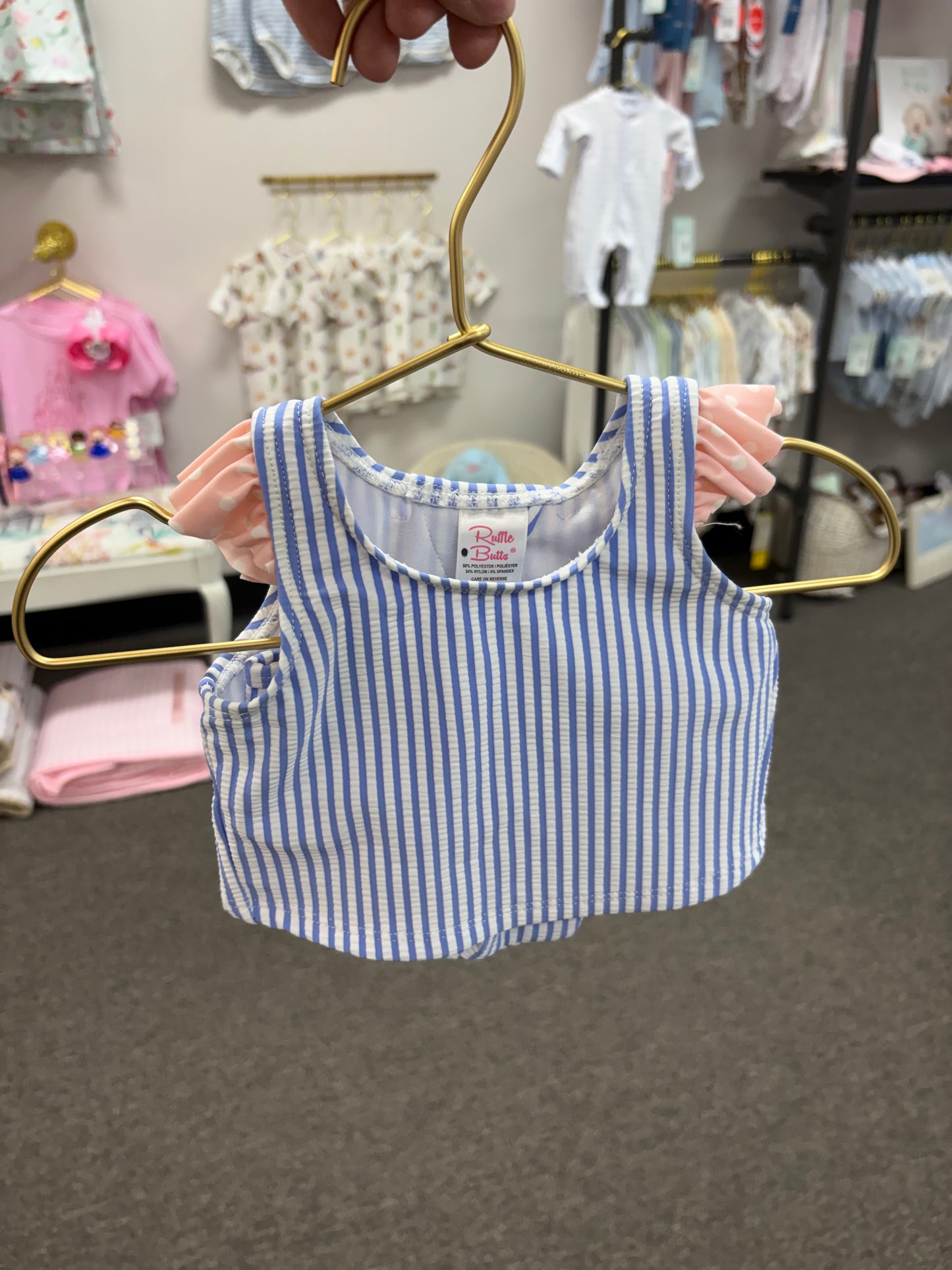 RB Pinstripe Twopiece Swim 3-6M