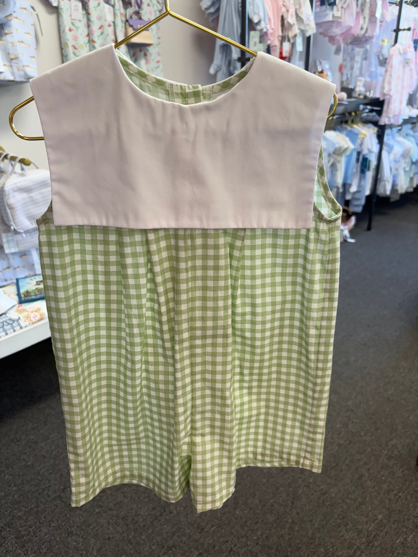 Hannah Kate Green Gingham Jon Jon 3