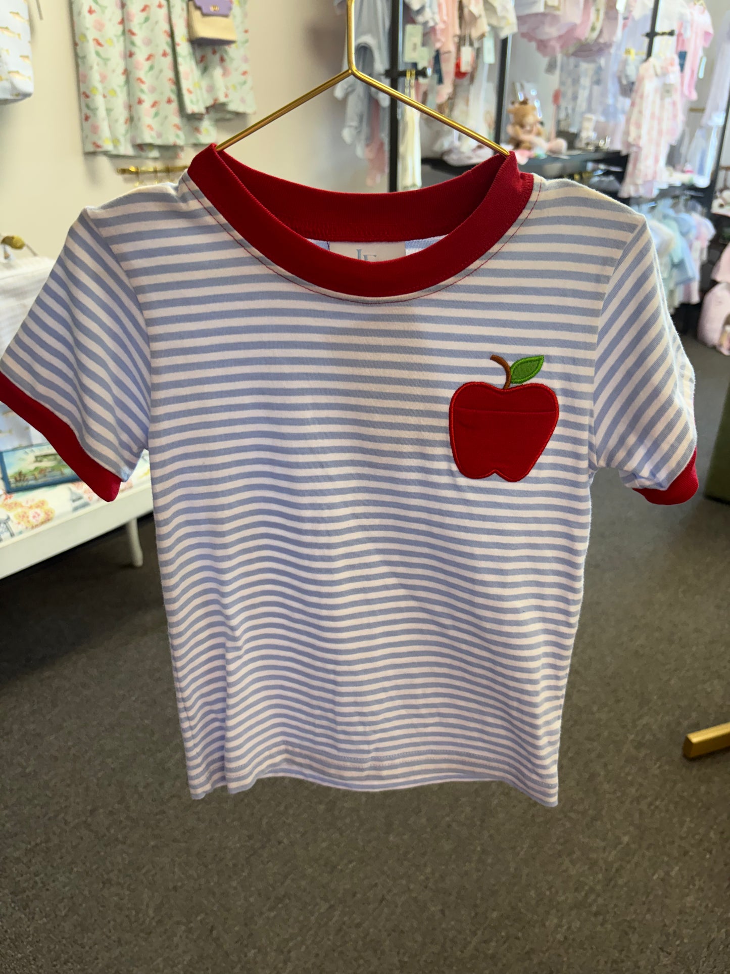Little English Apple Pocket Tshirt 4T