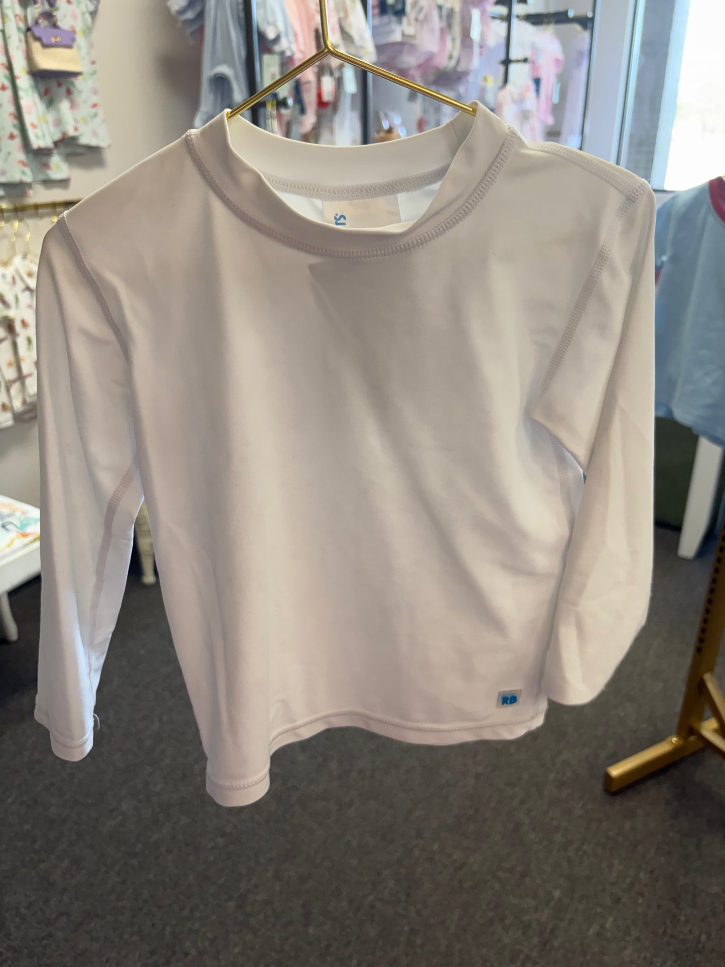 Rugged Butts White Rash Guard Ls 3T