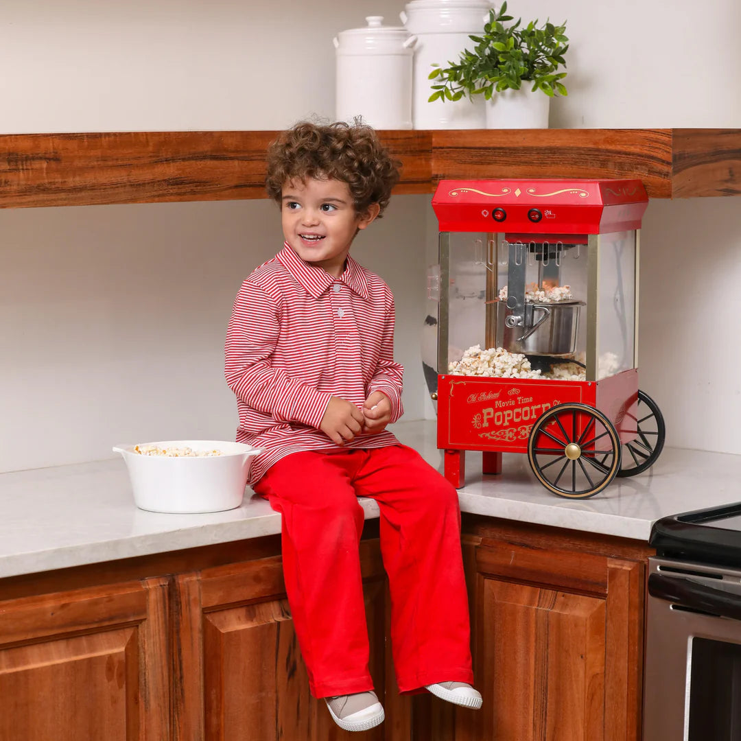 Trotter Street Red Striped Polo 12M
