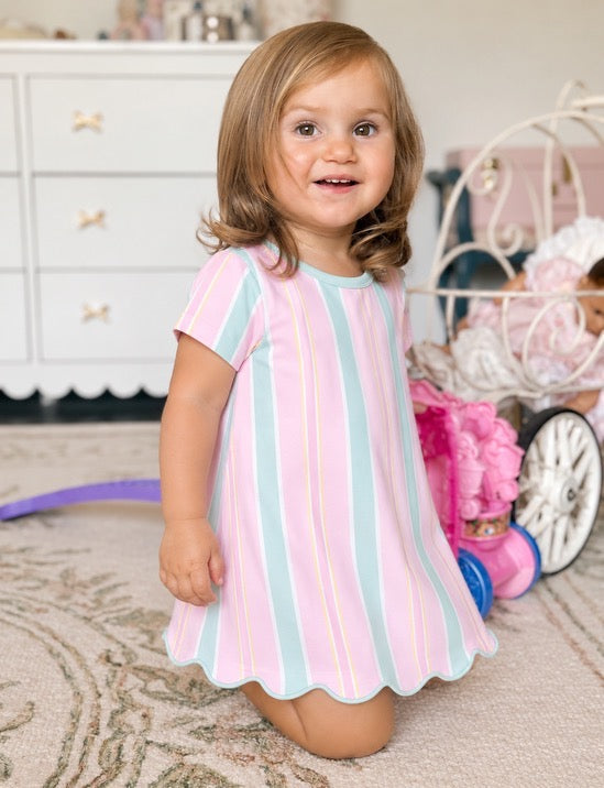Cotton Candy Mint Scalloped Day/Night Gown