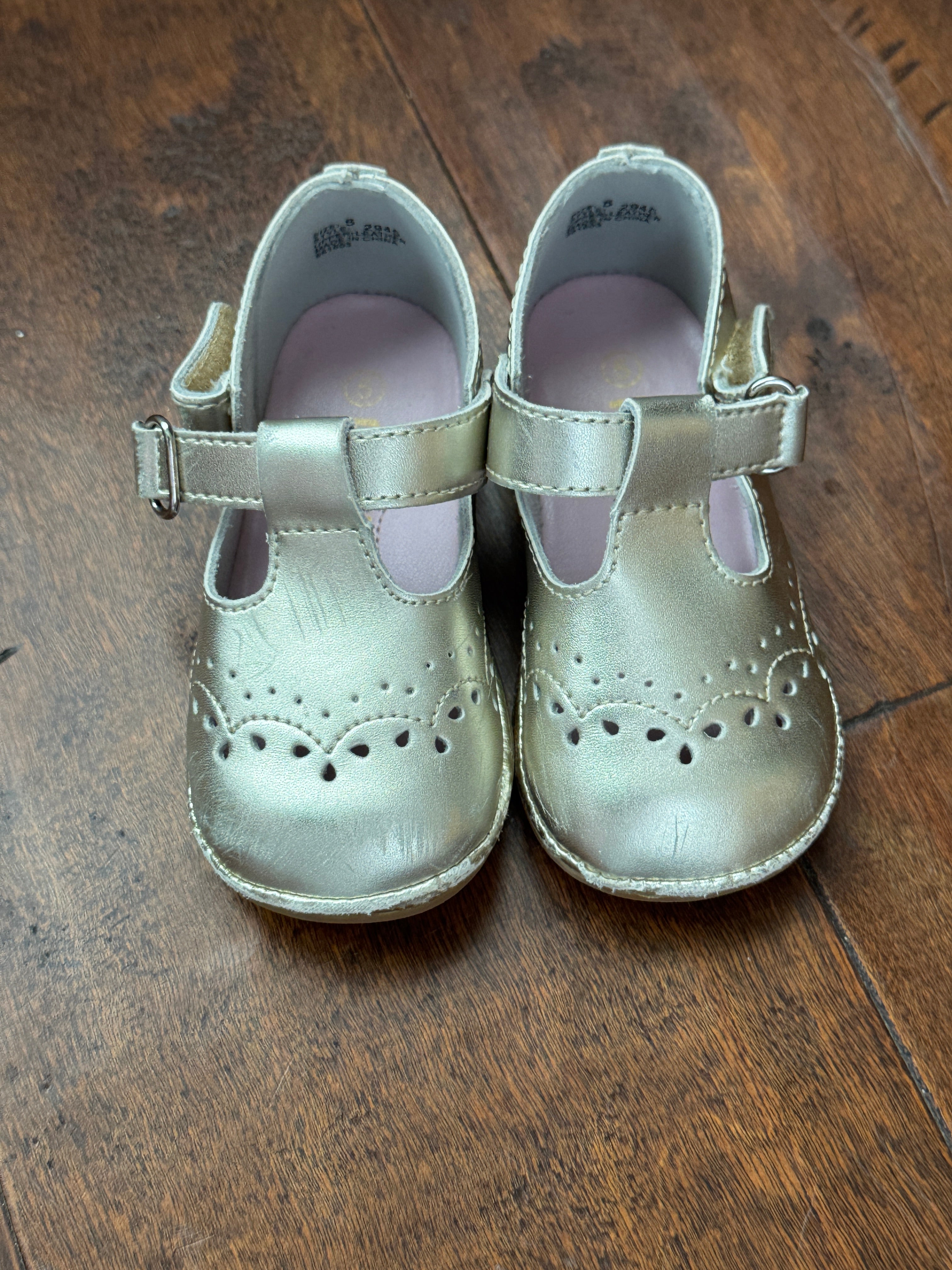 Angel Gold Mary Janes Size 5