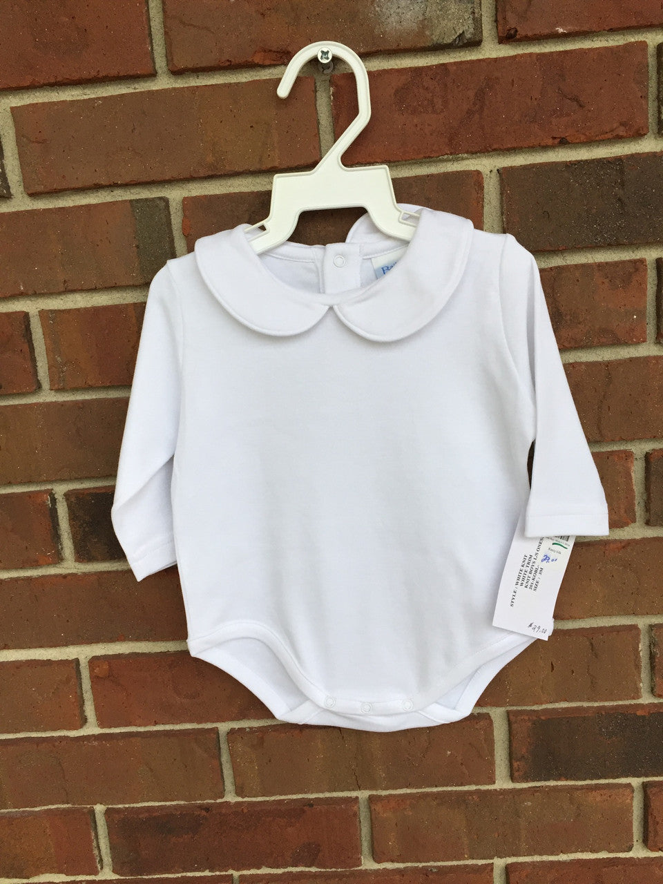 White Knit Girls L/S Onesie