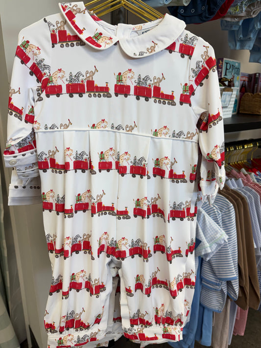 Christmas Zoo Train Romper