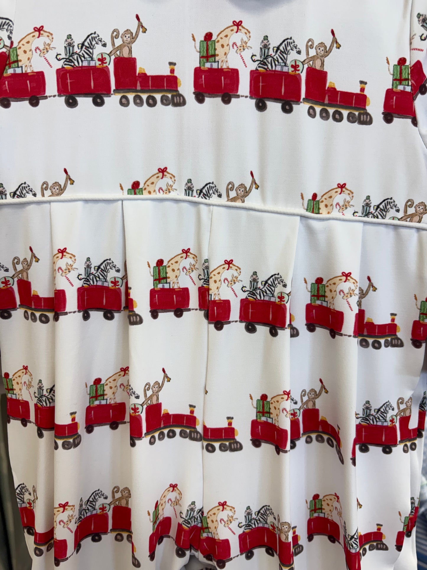 Christmas Zoo Train Romper
