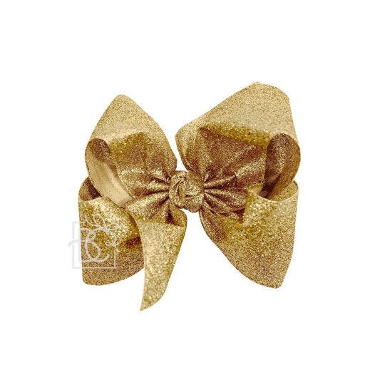 Glitter Metallic Bow - Gold