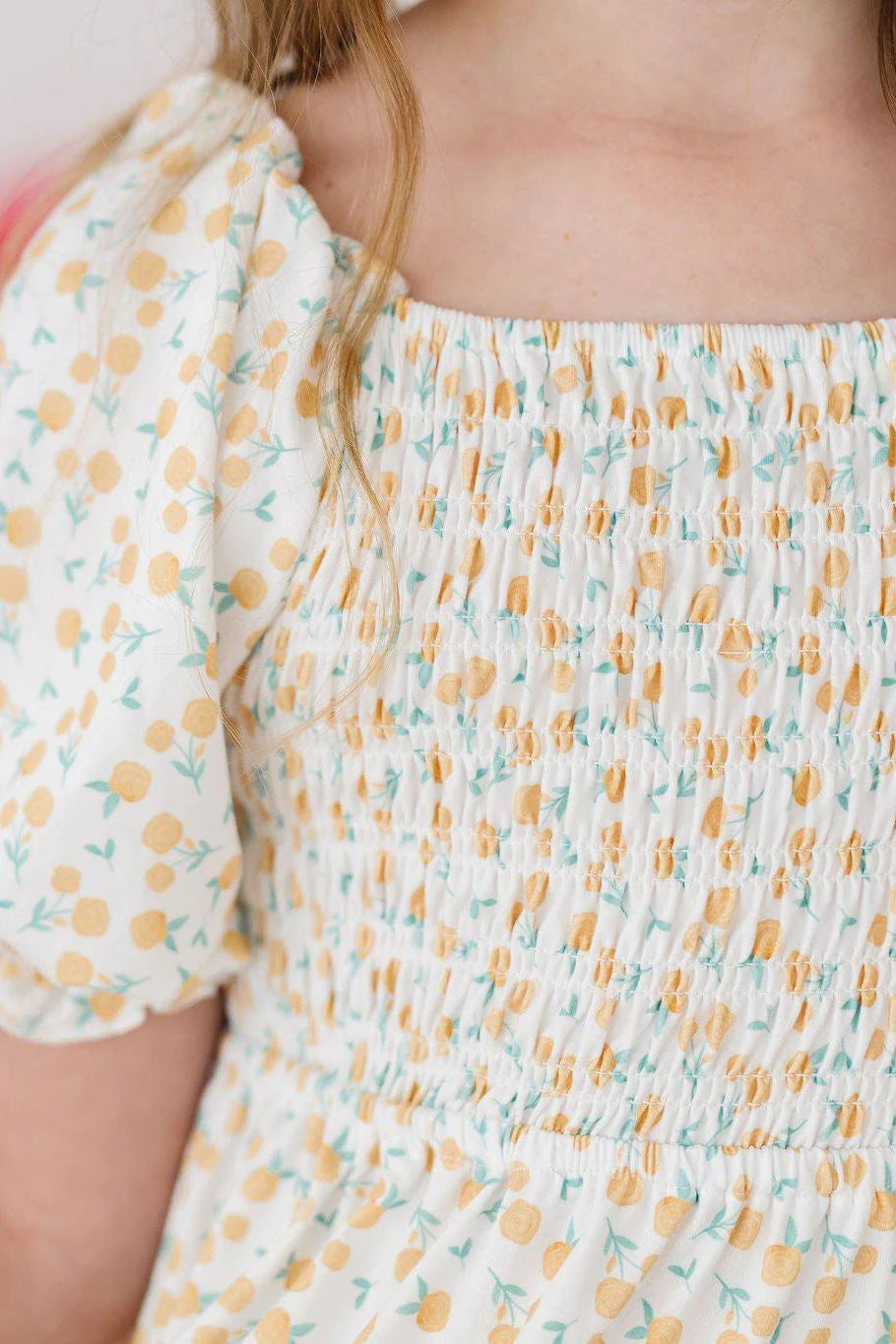 Smocked Ruffle Dress - Marvelous Marigolds