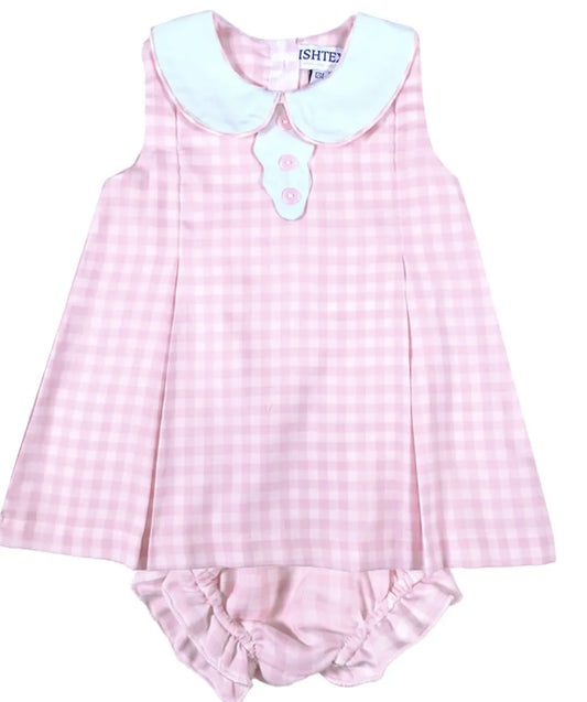 Pink Gingham Infant Dress