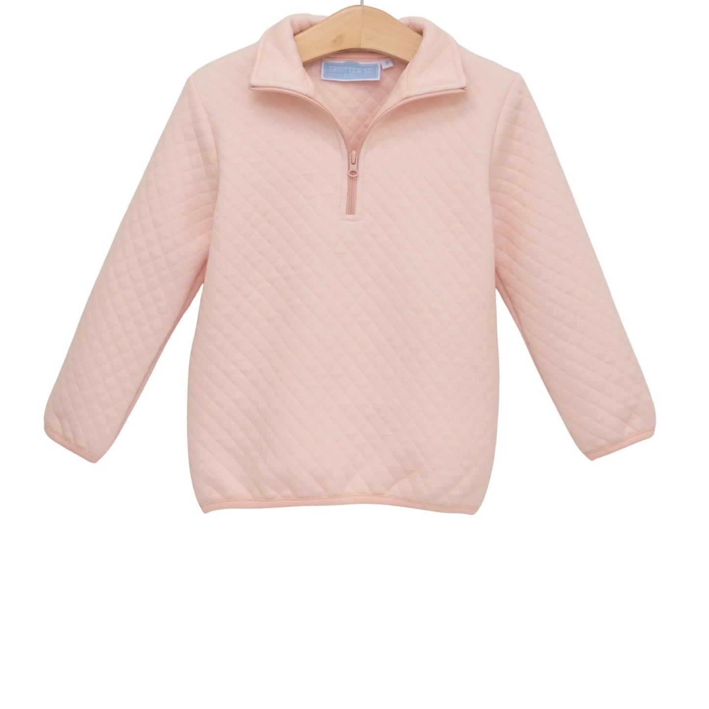 Light Pink Quilted Quarter Zip