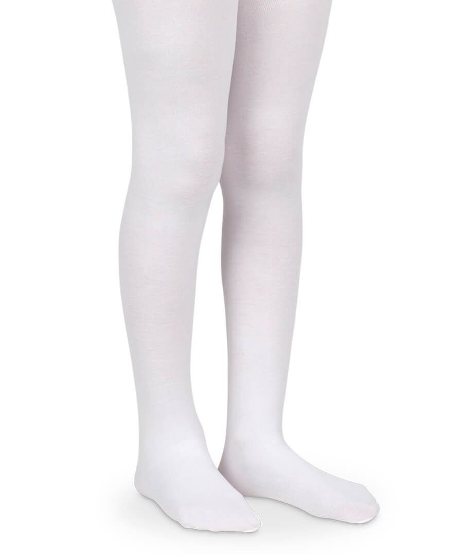 Microfiber Nylon Tights - White