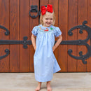 Classic Whimsy Reindeer Smocked Bishop Dress 2T