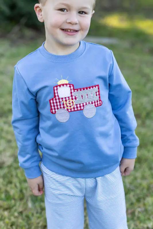 French Terry Pullover - Firetruck