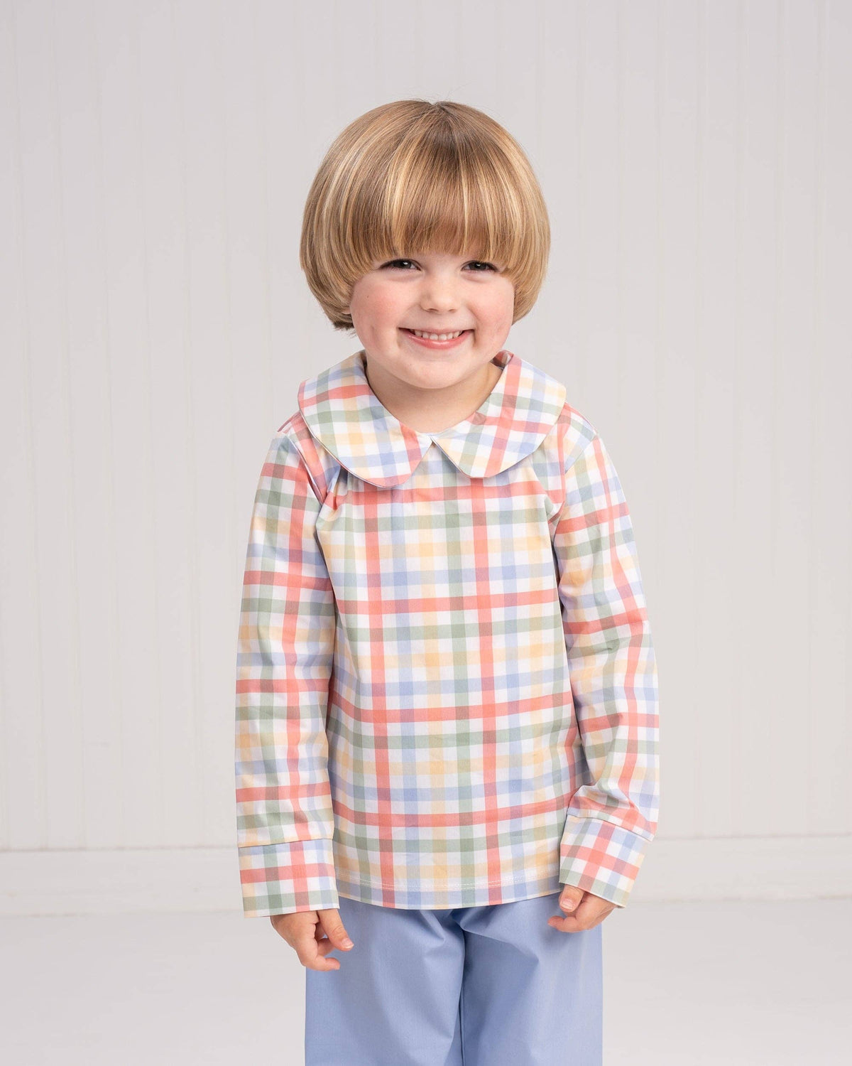Boy's Harvest Gingham Pant Set