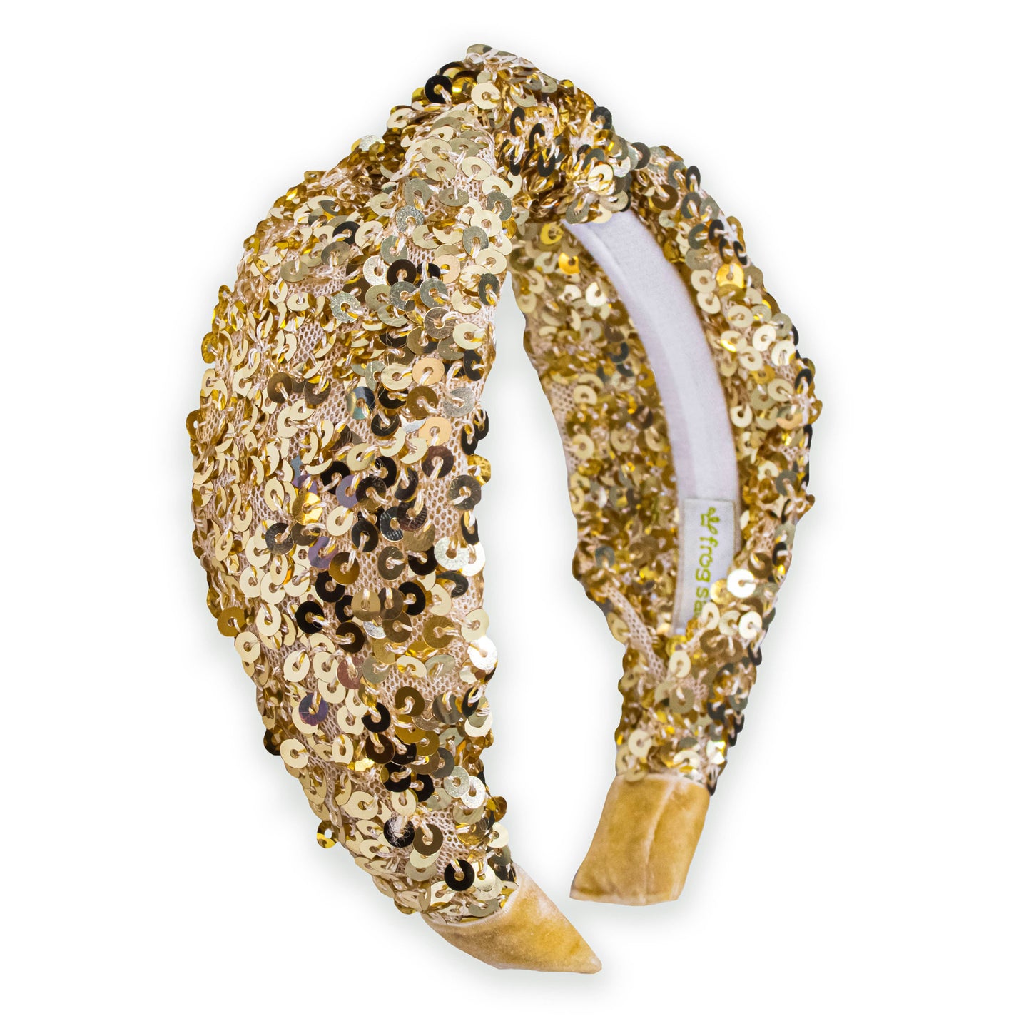 Kids Knot Headband - Sequin Knotted Hair Band Accessories: Gold