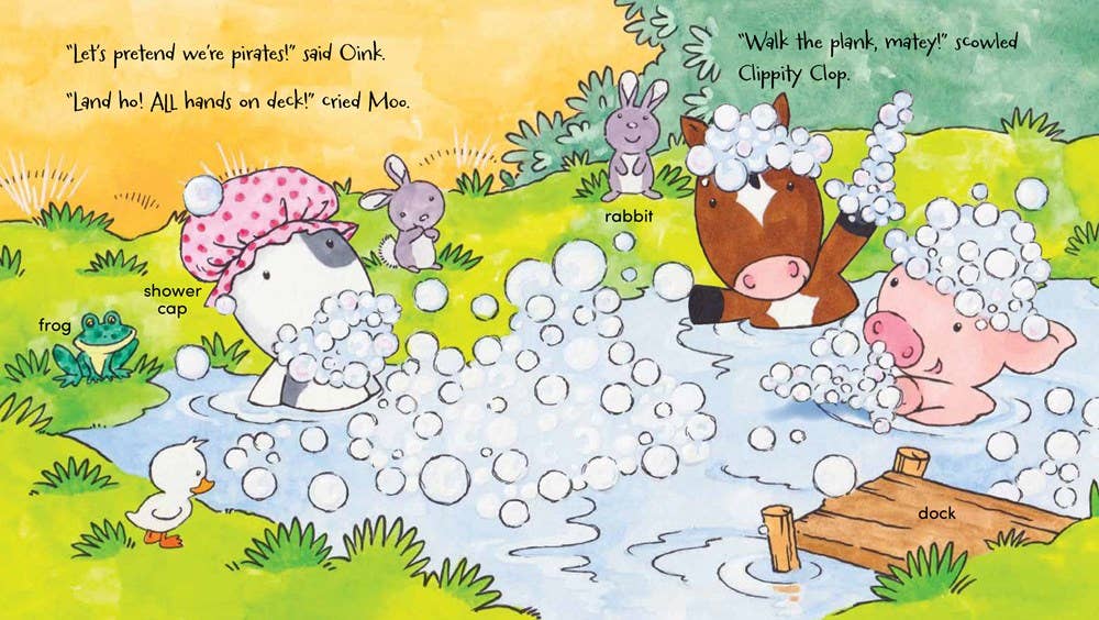 Oink and Moo Take a Bath