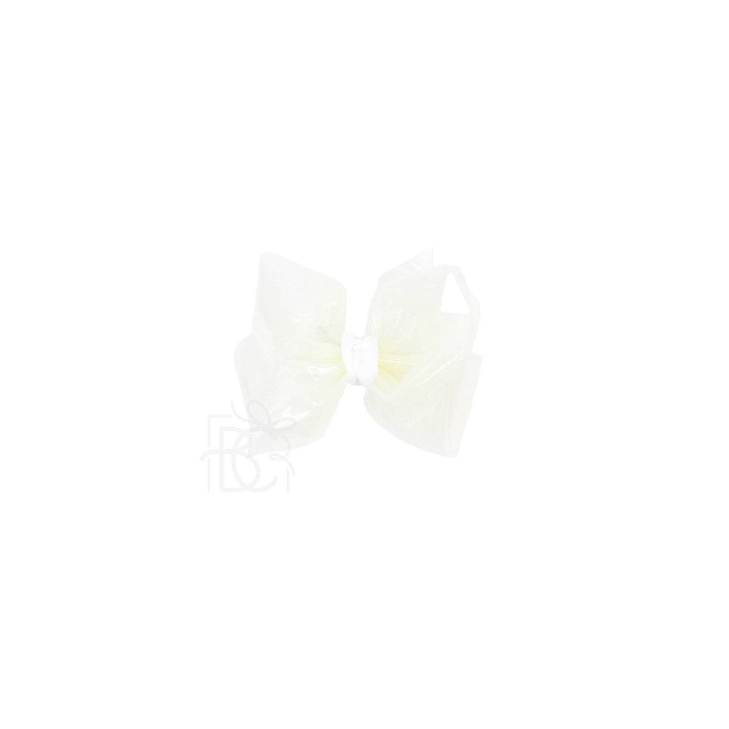 WATERPROOF BOWS ON ALLIGATOR CLIP: 4.5" Large - 1.5" Ribbon on Alligator Clip / AQUAMARINE