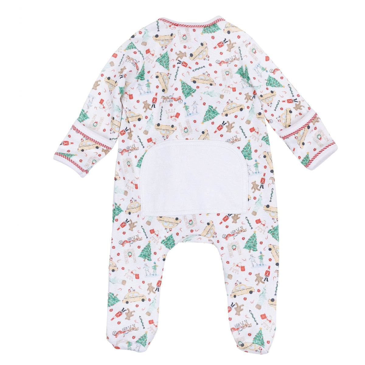 Christmas in the City Print Zip Footie
