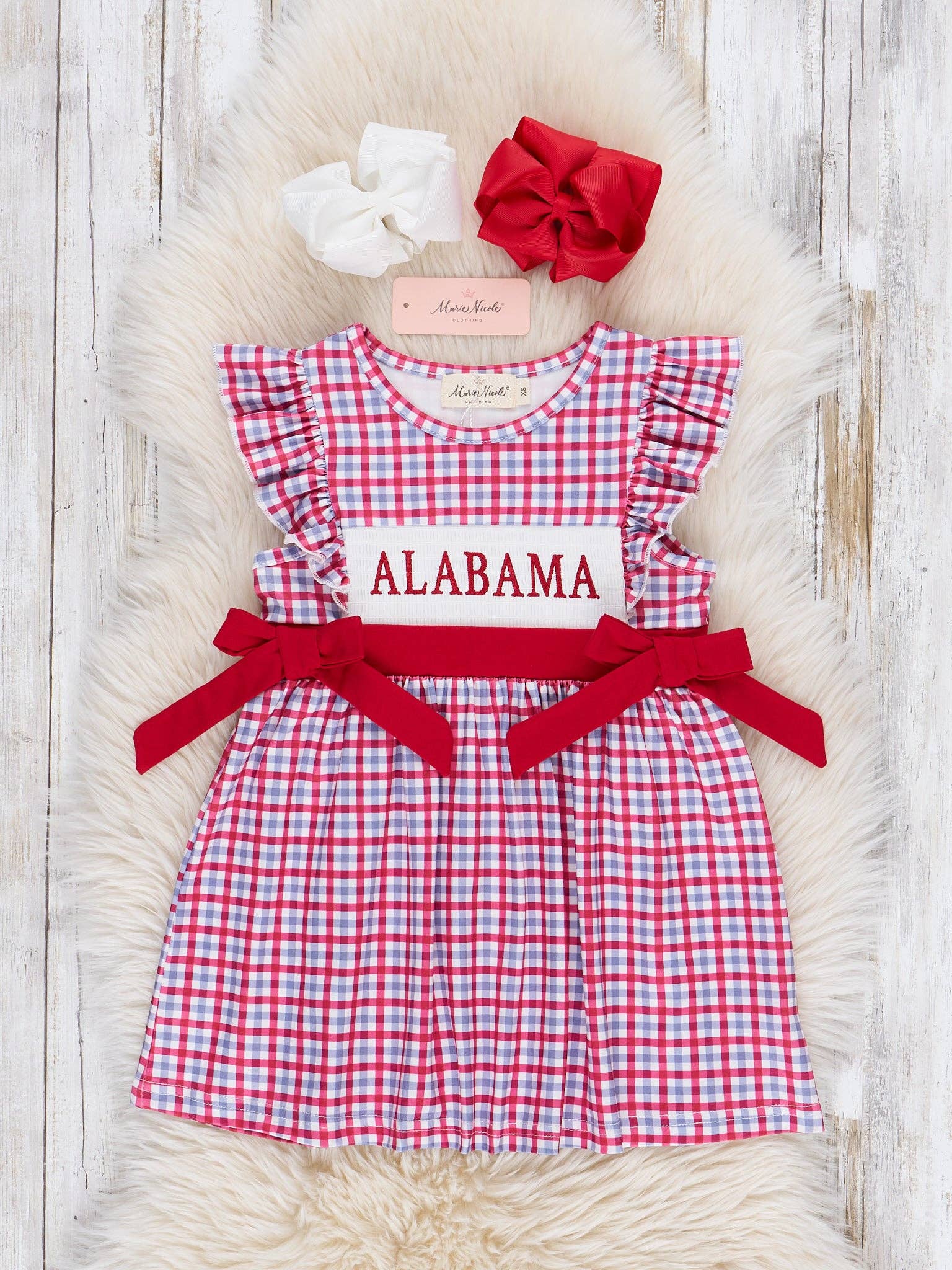 Alabama Smocked Gingham Dress: M(3yrs)