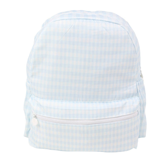 The Sam Blue Gingham Backpack