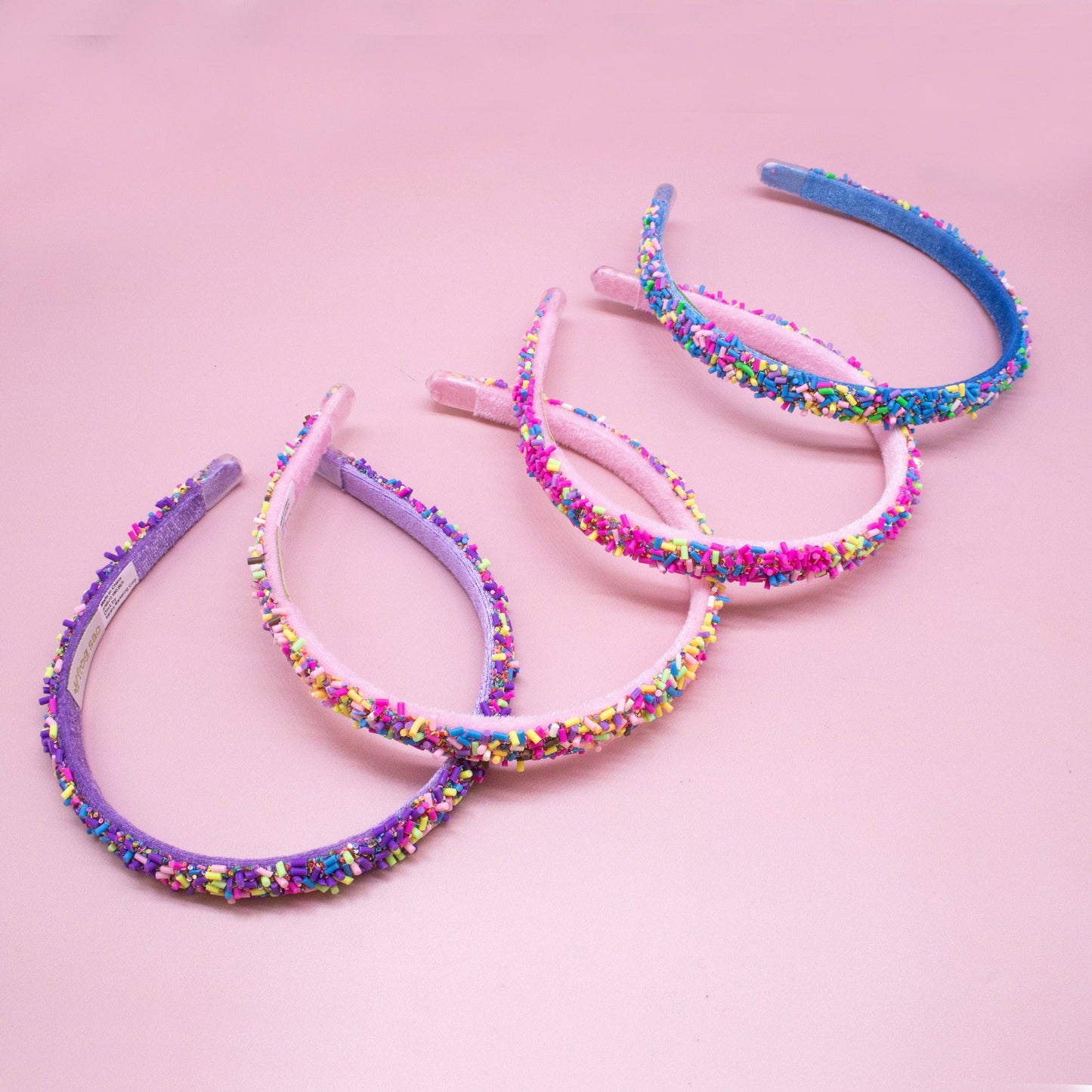 Thin Sprinkle Headband - Non Slip Hair Accessories for Kids: Pink