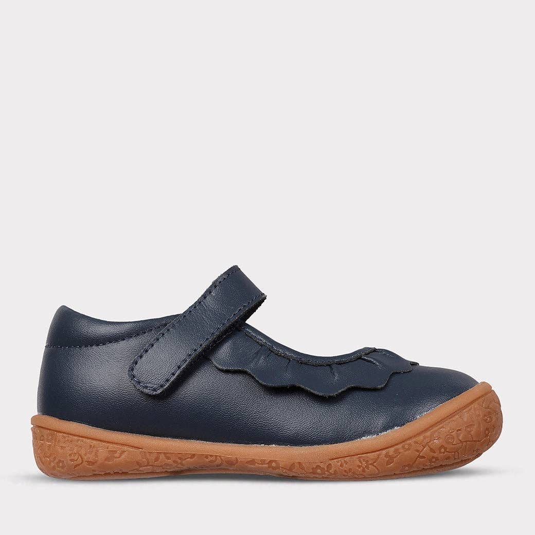Amina Leather Girls Mary Jane Shoe: Brown Leather