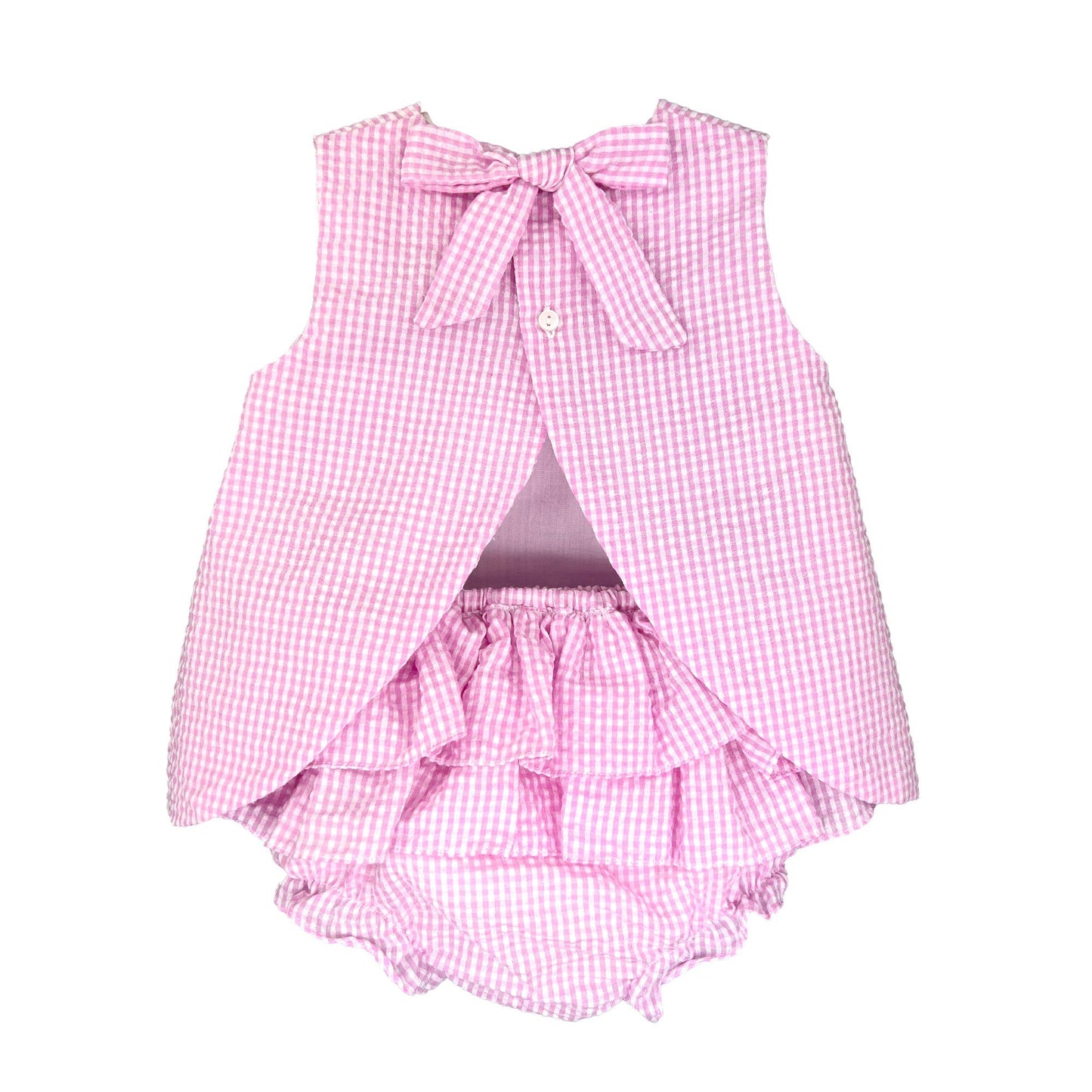 Popover Top & Ruffle Bloomers: Pink