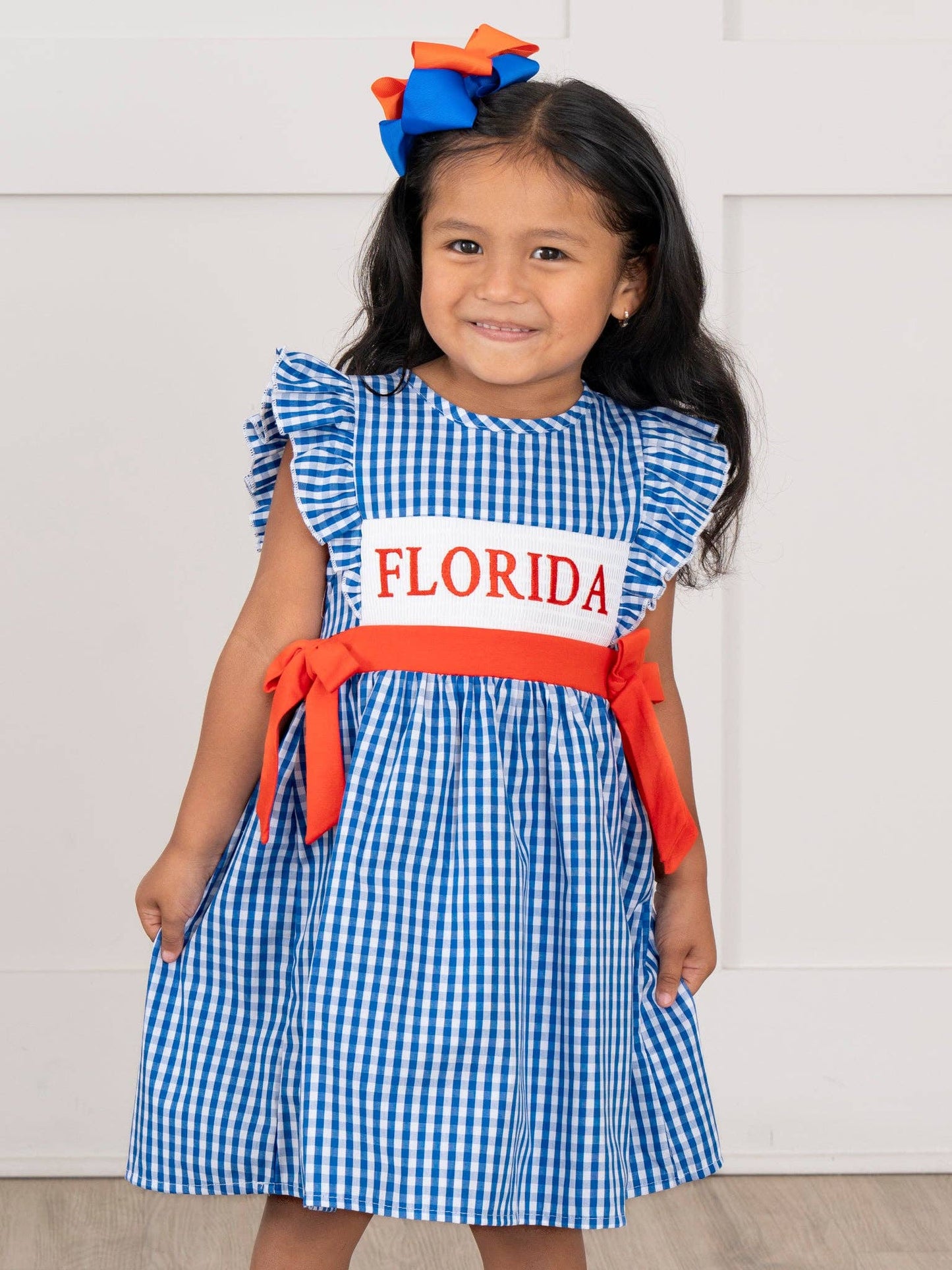 Florida Smocked Gingham Dress: M(3yrs)