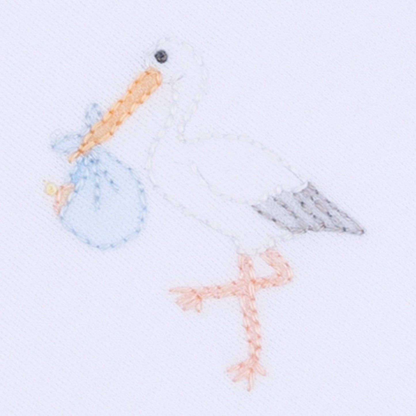 Vintage Stork Burp Cloth - Light Blue