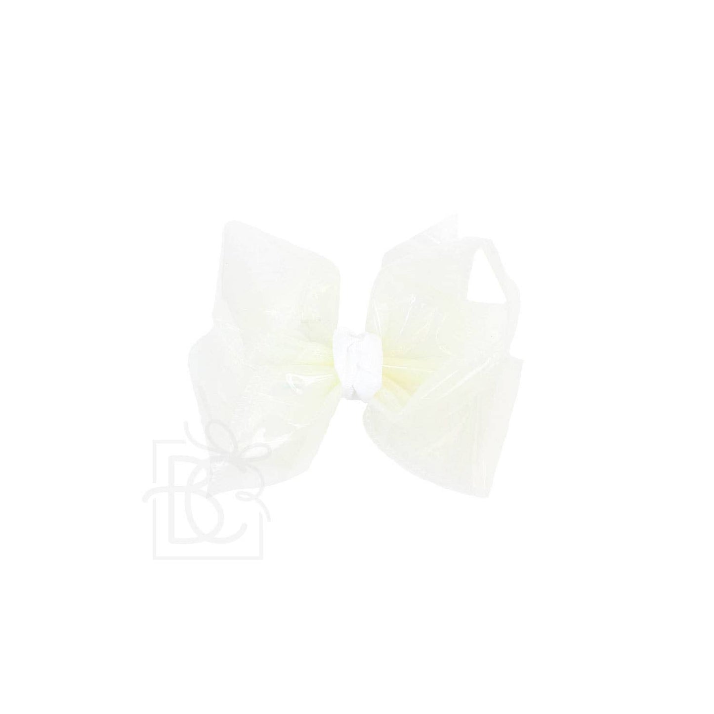 WATERPROOF BOWS ON ALLIGATOR CLIP: 4" Med/Lg - 1.5" Ribbon on Alligator Clip / AQUA