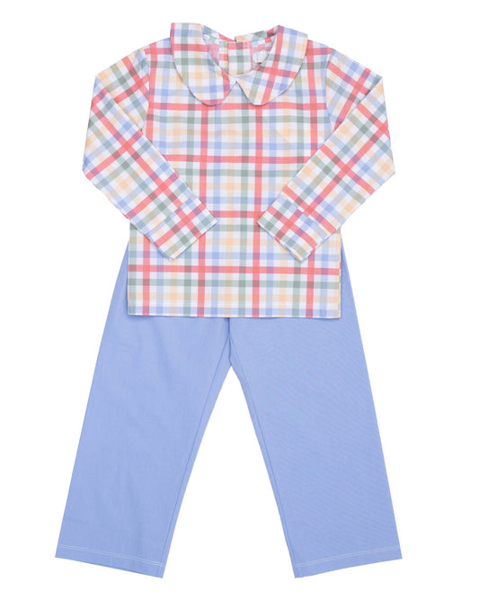 Boy's Harvest Gingham Pant Set