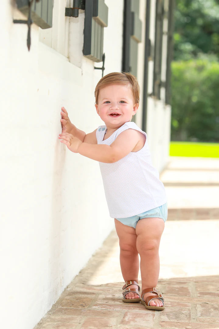 Shephard Diaper Set-Light Blue Bitty Dot