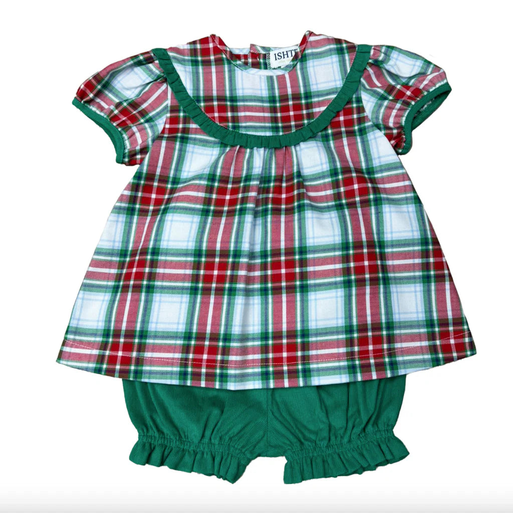 Red/Green Plaid Bloomer Set