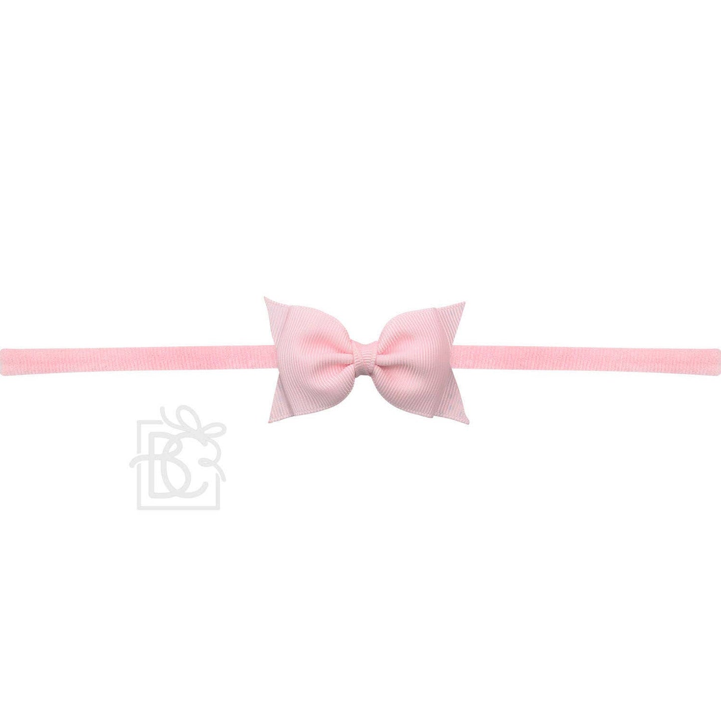 1/4" PANTYHOSE HEADBAND W/ 2.5" FLAT SOPHIA BOW: MILLENNIUM BLUE